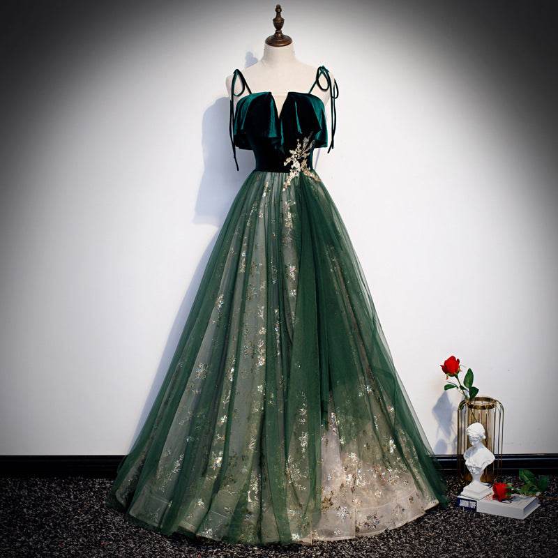 Buycenter Dark Green Long Evening Dress - Sleek Sleeveless Design - Buy Center
