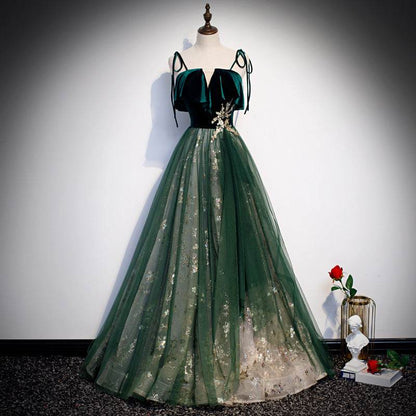Buycenter Dark Green Long Evening Dress - Sleek Sleeveless Design - Buy Center
