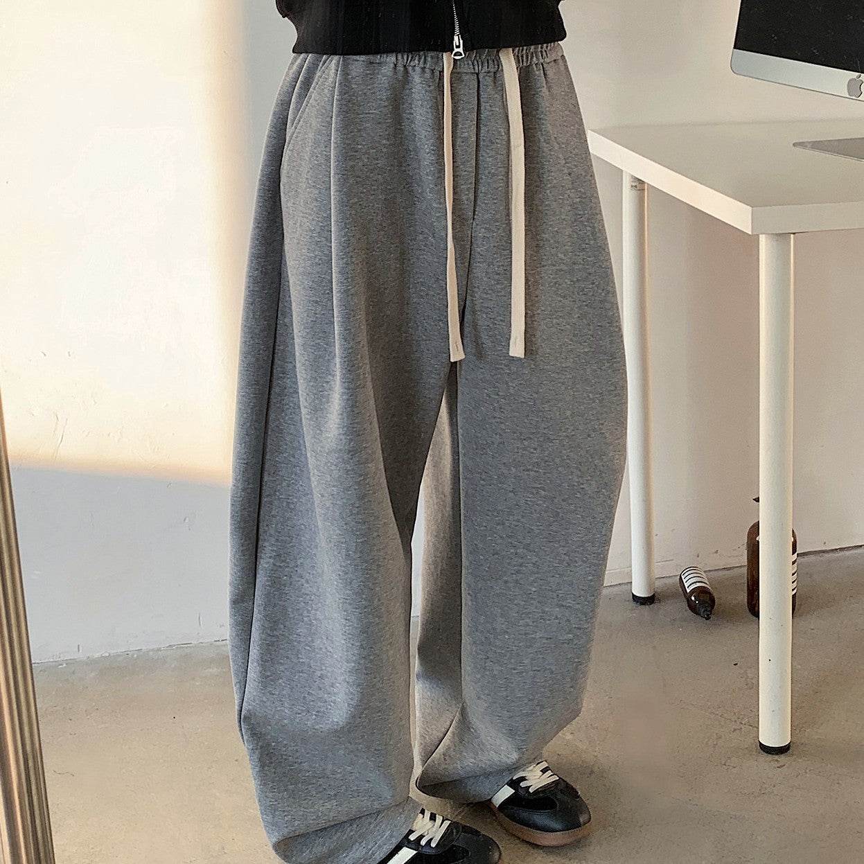 Plus Size Fleece-Lined Harem Pants - Stylish Comfort for Cold Days - Buy Center