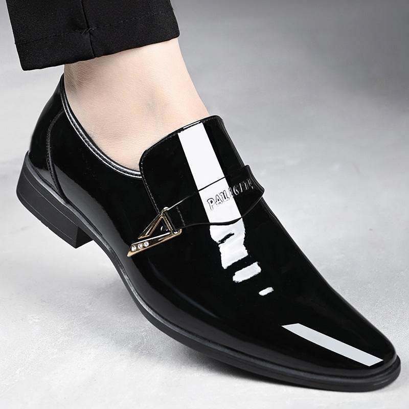 Classic Men's Leather Casual Shoes - Pointed Toe, Wear-Resistant Comfort - Buy Center