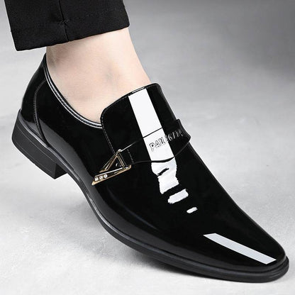 Classic Men's Leather Casual Shoes - Pointed Toe, Wear-Resistant Comfort - Buy Center
