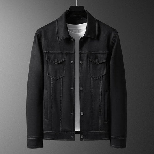 Men's Retro Slim Fit Coat - Stylish Casual Turn-Down Collar - Buy Center