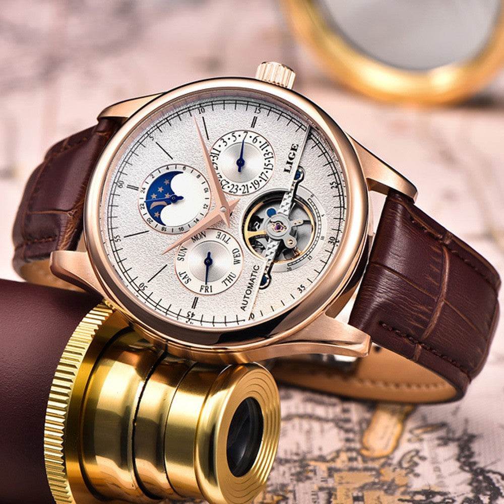 Buycenter Men's Waterproof Mechanical Watch - Stylish 42mm Dial & Month Display - Buy Center