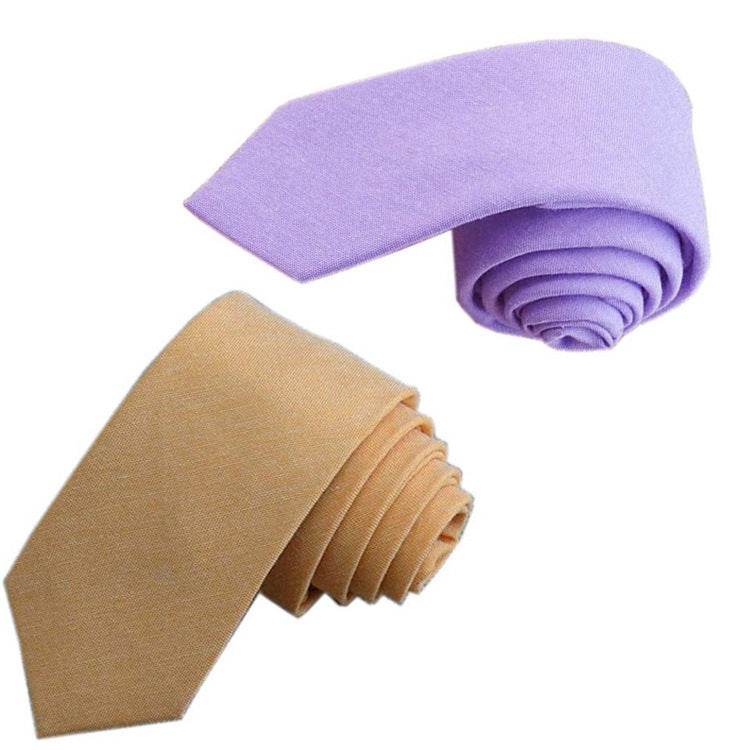 Casual Cotton and Linen Men's Narrow Tie - Stylish 6cm for Any Occasion - Buy Center