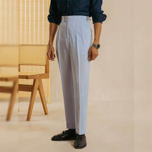 Men's Casual Suit Pants - Loose Harem Style in Trendy Blue for 2025 - Buy Center