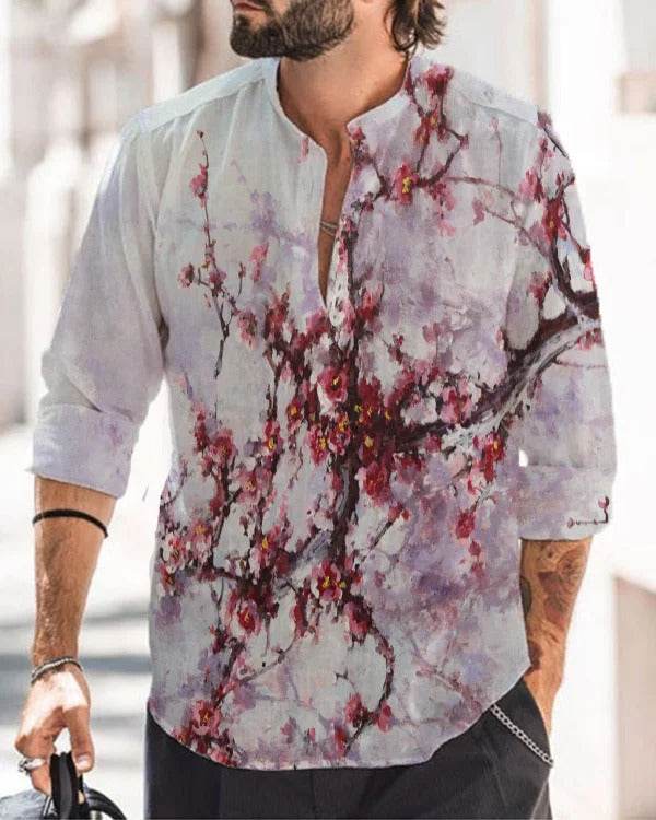 3D Digital Printing Polo Shirt for Men - Stylish Long Sleeve Sports Top - Buy Center