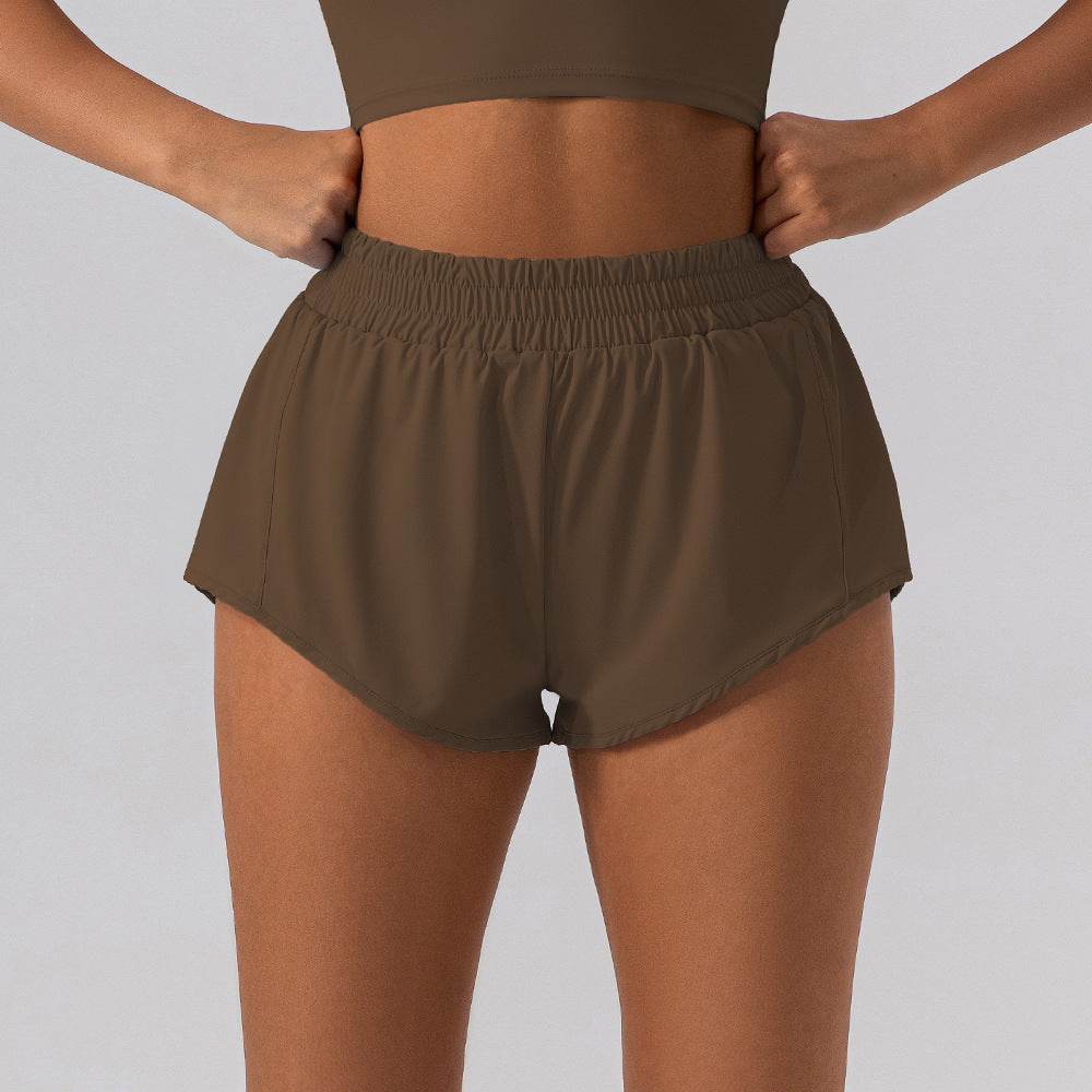 Women's High Waisted Yoga Shorts - Loose Fit in Spearmint & Sky Blue - Buy Center