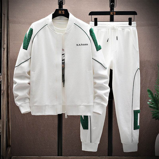 Spring Autumn Embroidered Baseball Sports Set - Stylish Jacket & Pants - Buy Center