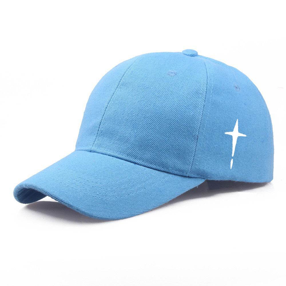 Stylish Men's Adjustable Baseball Cap - Trendy 3D Cotton Cross Print - Buy Center