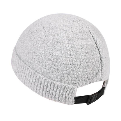 Warm Hemming Knitted Woolen Cap - Adjustable Winter Beanie for Outdoor Style - Buy Center