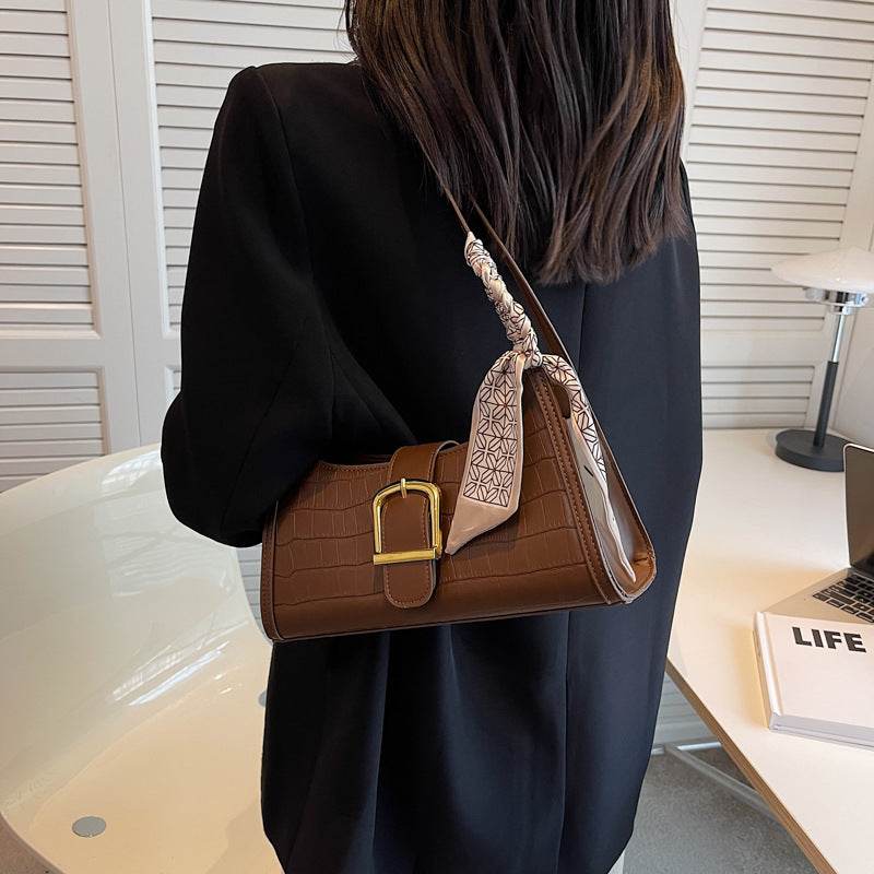 Buycenter Fashion One Shoulder Baguette Bag - Versatile PU Evening Bag - Buy Center