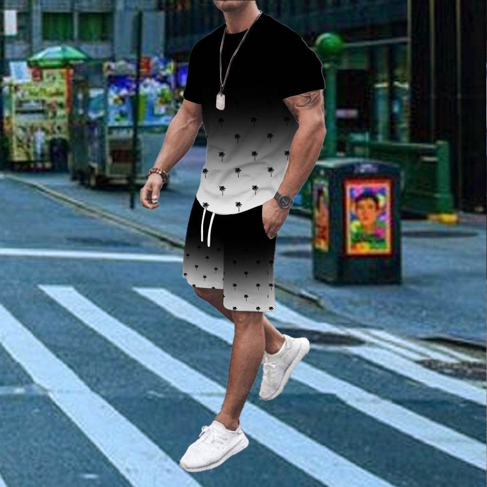 3D Digital Thermal Transfer Men's T-Shirt Suit - Stylish Casual & Sports Fit - Buy Center