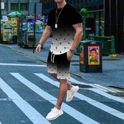 3D Digital Thermal Transfer Men's T-Shirt Suit - Stylish Casual & Sports Fit - Buy Center