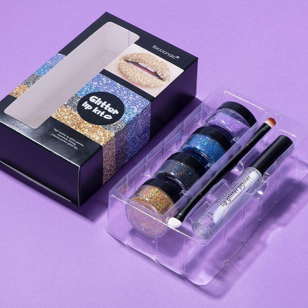 Glitter Lip Gloss Kit - Waterproof & Long Lasting Shine with Primer - Buy Center