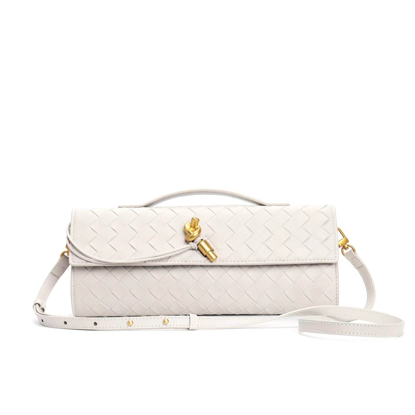 Buycenter Woven Shoulder Bag - Genuine Leather Crossbody Clutch - Buy Center