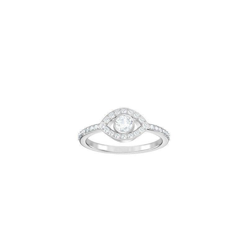 Women's Silver Crystal Eye Ring - Unique Cartoon Design for Bold Fashion - Buy Center