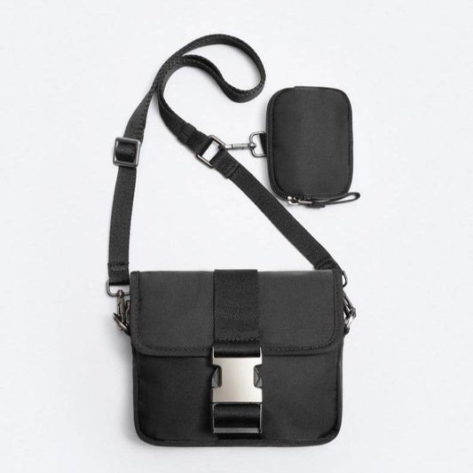 Men's Trendy Crossbody Bag - Stylish Casual Two-Piece Shoulder Purse - Buy Center