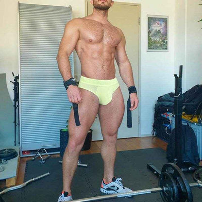 Men's Sexy Breathable Briefs - Stylish Cotton with Embossed Pattern