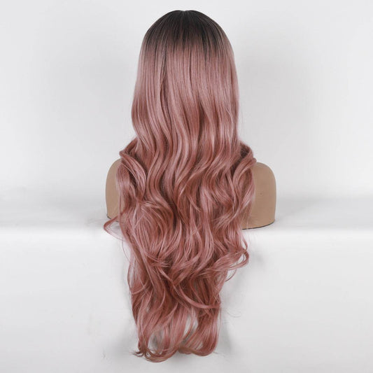 Long Curly Hair Wig with Bangs - Premium Matte Silk for Natural Style - Buy Center