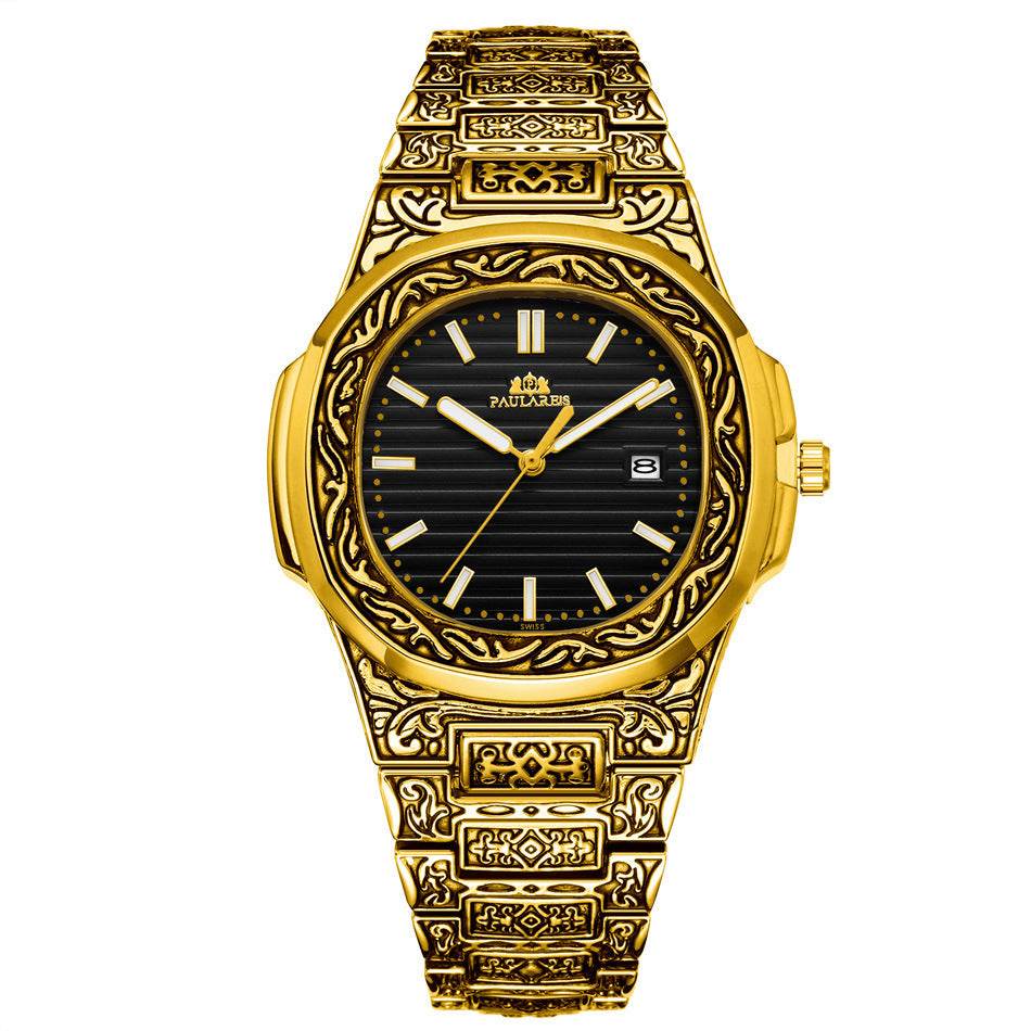 Carved Quartz Parrot Calendar Watch - Glow-in-the-Dark Waterproof Style - Buy Center