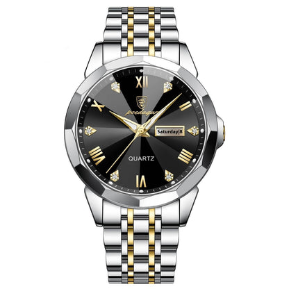 Buycenter Luxury Men's Waterproof Quartz Watch - Super Luminous Elegance - Buy Center