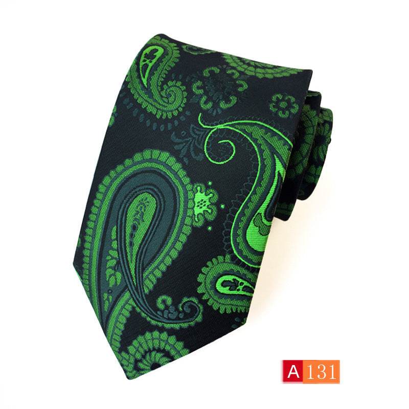 Buycenter Men's Jacquard Tie - Classic Black Stylish Formal Accessory - Buy Center