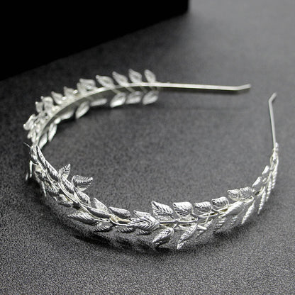 Bridal Golden Leaf Headband - Elegant Alloy Crown for Weddings - Buy Center