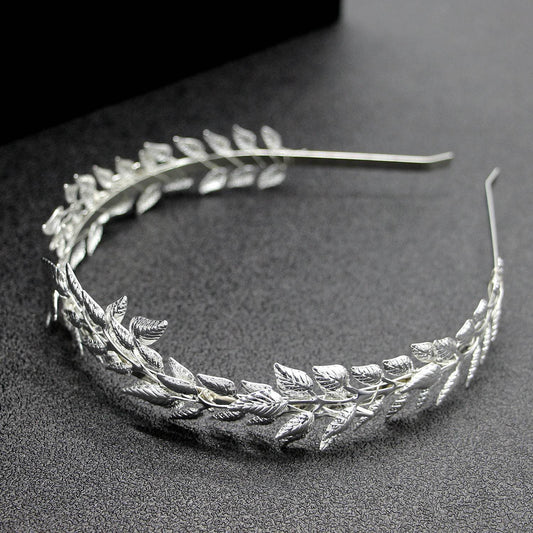 Bridal Golden Leaf Headband - Elegant Alloy Crown for Weddings - Buy Center