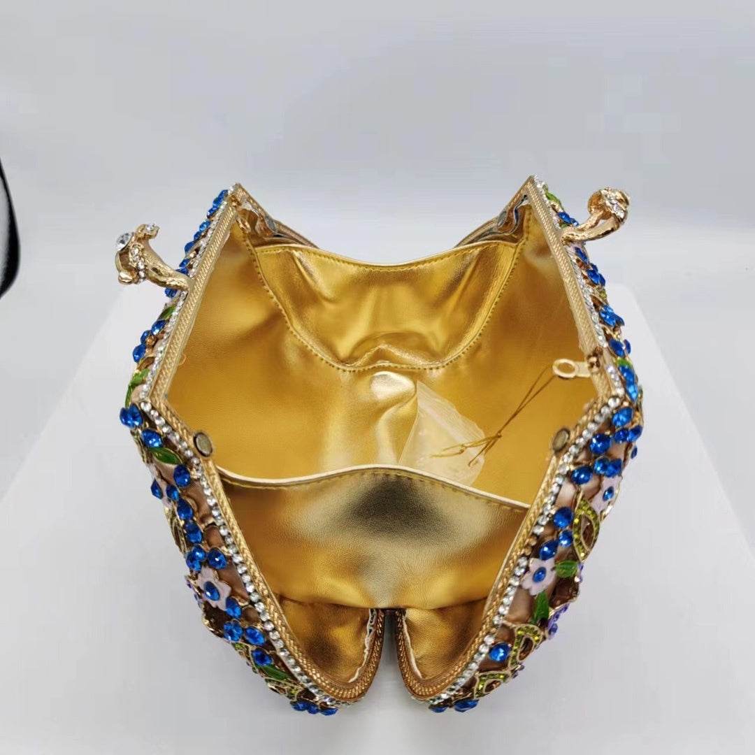 Dripping Oil Diamond Evening Bag - Elegant Enamel Flower Clutch 2025 - Buy Center