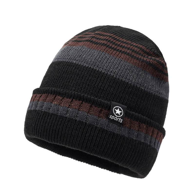Stylish Winter Knitted Hat - Retro Dome Crown, Windproof Acrylic Cap - Buy Center