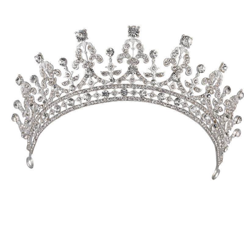 Elegant Gold & White Bridal Crown - Queen Headdress for Modern Brides - Buy Center