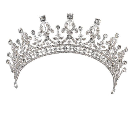 Elegant Gold & White Bridal Crown - Queen Headdress for Modern Brides - Buy Center