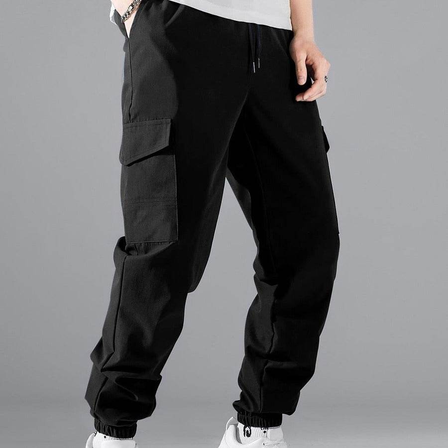 Men's Multi-Pocket Workwear Pants - Casual Straight Fit, Durable & Stylish - Buy Center