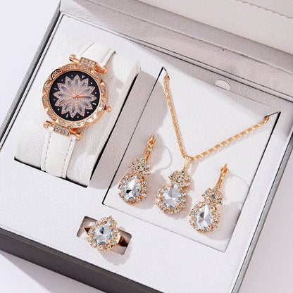 Buy Center Women's Quartz Watch Bracelet Set - Casual Style & Matching Jewelry - Buy Center