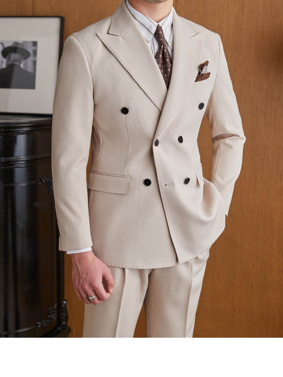 Spring Double Breasted Suit - Slim Fit for All Seasons & Modern Style - Buy Center