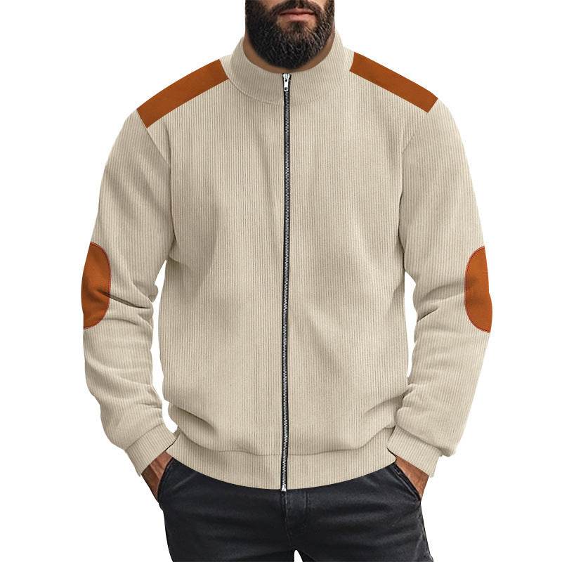 Trendy Color Block Cardigan - Zipper Long Sleeve Outerwear for 2025 - Buy Center