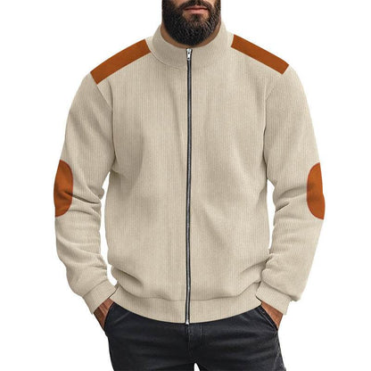 Trendy Color Block Cardigan - Zipper Long Sleeve Outerwear for 2025 - Buy Center