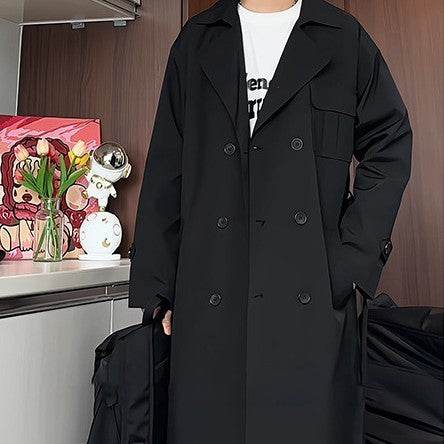 Korean Style Over-the-Knee Men's Loose Top - Trendy Cotton Blend Fashion - Buy Center
