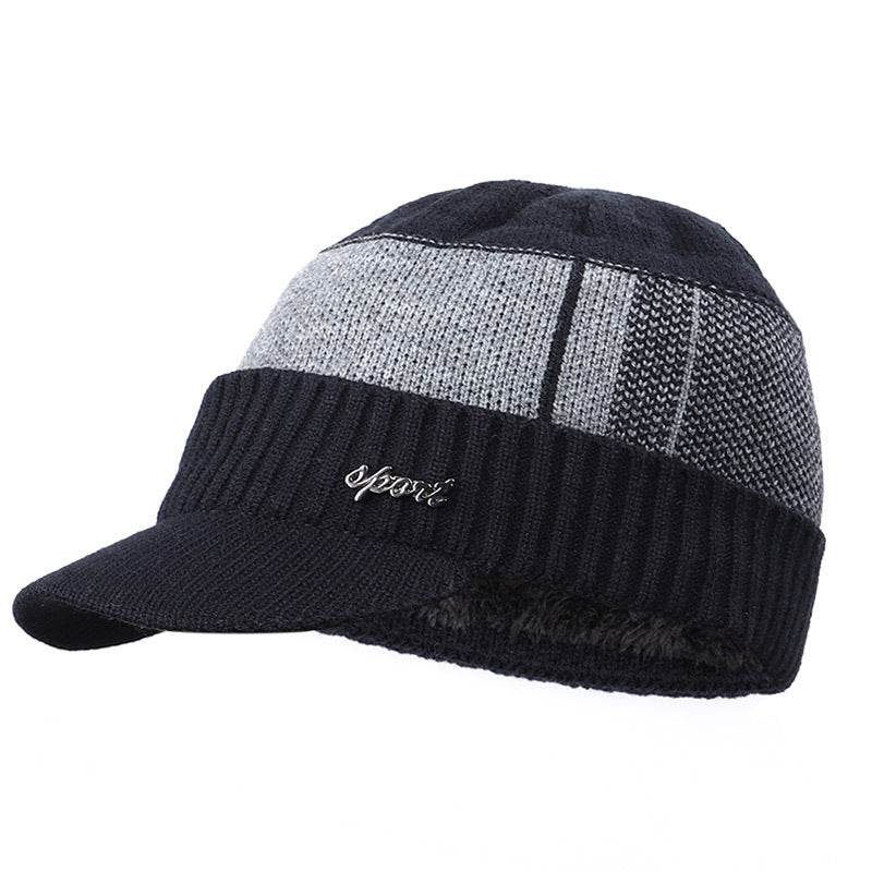 Plus Velvet Bib Hat for Men - Stylish Beret for Autumn & Winter Looks - Buy Center
