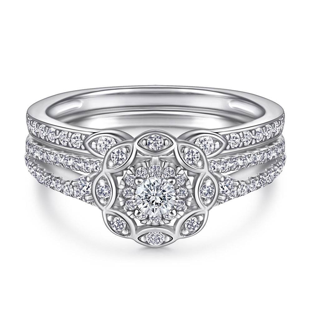 S925 Sterling Silver Women's Ring Set - Elegant Exaggerated Design for 2025 - Buy Center