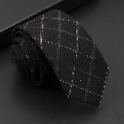 Korean Artificial Woolen Necktie for Men - Casual & Formal Accessory 2025 - Buy Center