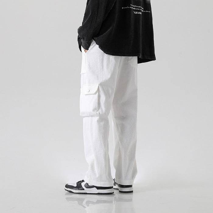 Men's Loose Cargo Pants - Multi-Pocket Casual Style in Black, Green, Grey - Buy Center