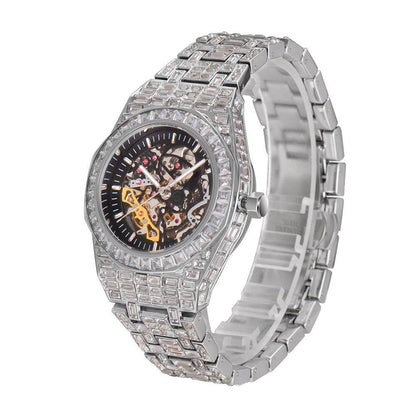 Hip Hop Luminous Hollow Mechanical Watch - 30M Waterproof & Swiss Movement - Buy Center