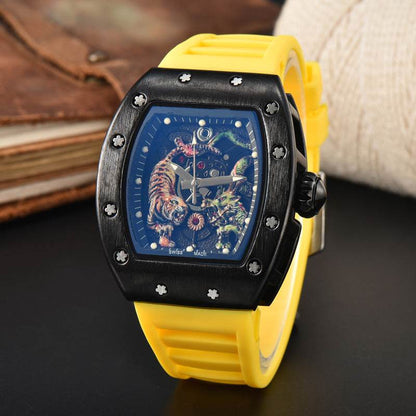 Buy Center Dragon Tiger Quartz Watch - Stylish Alloy Male Timepiece - Buy Center