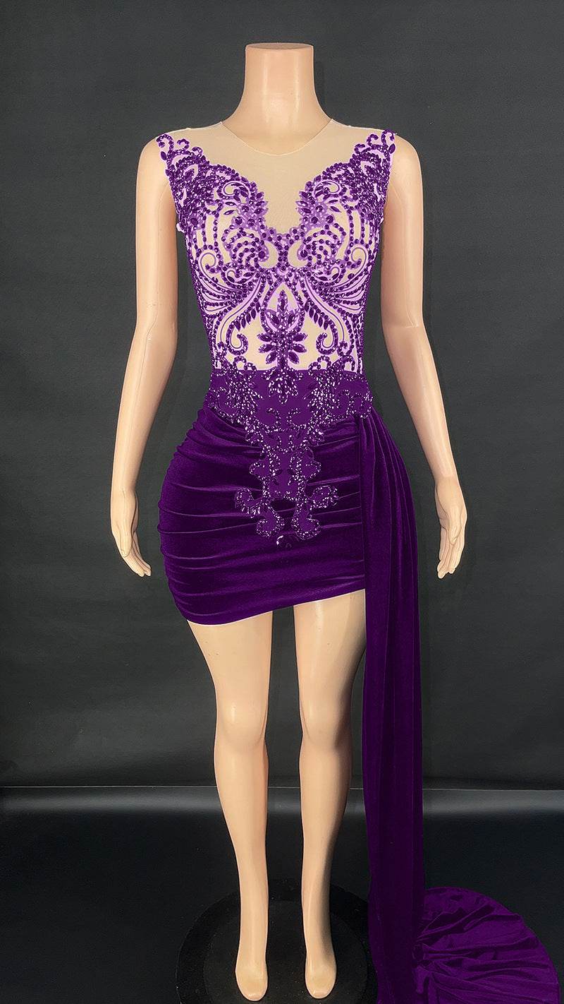 Summer Luxury Evening Dress - Elegant A-Line Cocktail Dress for Women - Buy Center