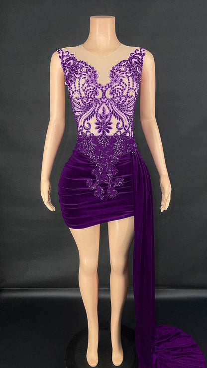 Summer Luxury Evening Dress - Elegant A-Line Cocktail Dress for Women - Buy Center