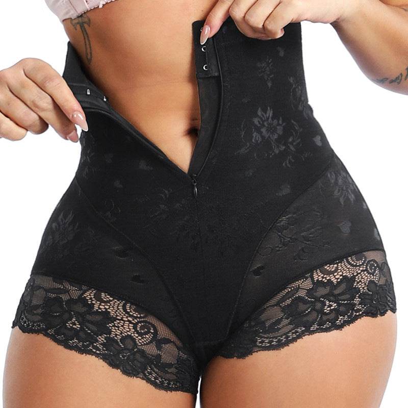 Buycenter Women's High Waist Lace Zipper Pants - Butt Lift Leggings - Buy Center