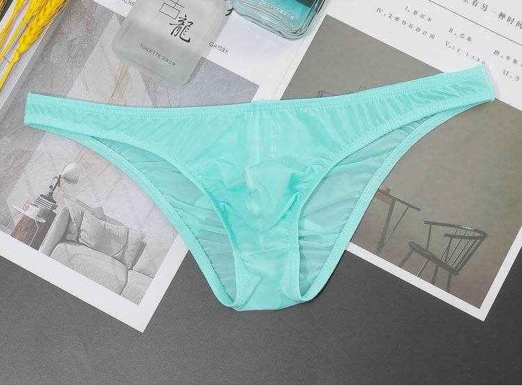 Ultra-Thin Transparent Men's Briefs - Comfortable Ice Silk Low Waist Style
