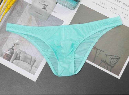 Ultra-Thin Transparent Men's Briefs - Comfortable Ice Silk Low Waist Style