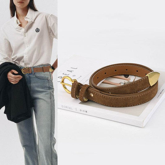 Stylish Girls' Retro Leather Belt - Trendy Fashion Accessory 2025 - Buy Center